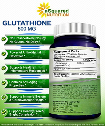 Foto 8 pulgar | Suplemento: 500 Mg De Glutatión Reducido De Squared Nutrition - Venta Internacional.