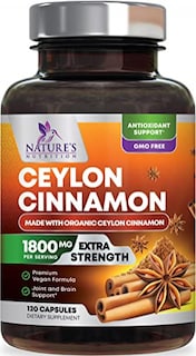 Foto 1 | Suplemento Nature's Nutrition, Canela De Ceilán, 1800 Mg, 120 Cápsulas - Venta Internacional.