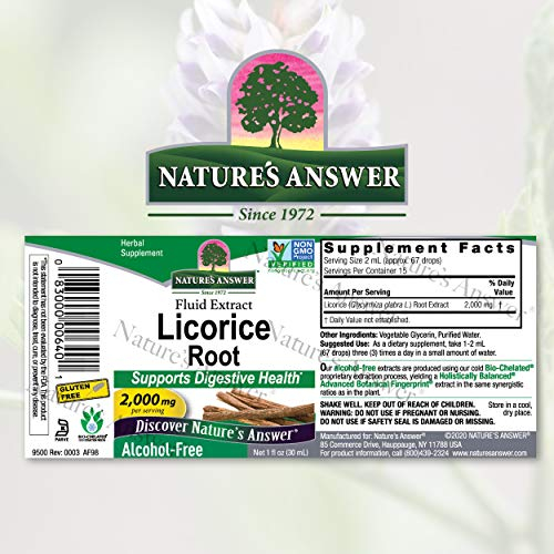 Foto 3 pulgar | Suplemento: Nature's Answer, Raíz De Regaliz, Salud Digestiva 30 - Venta Internacional.