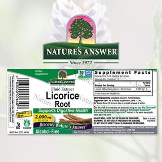 Foto 2 | Suplemento: Nature's Answer, Raíz De Regaliz, Salud Digestiva 30 - Venta Internacional.