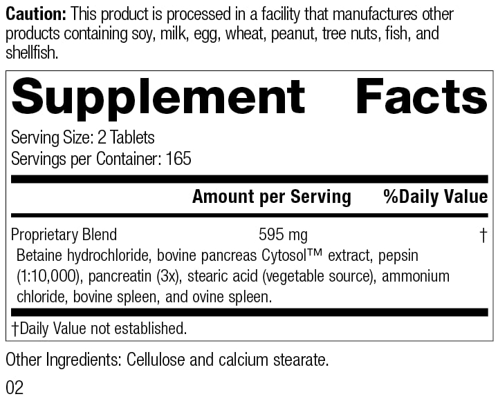 Foto 3 pulgar | Suplemento Standard Process Zypan Digestive Health 330 Table - Venta Internacional