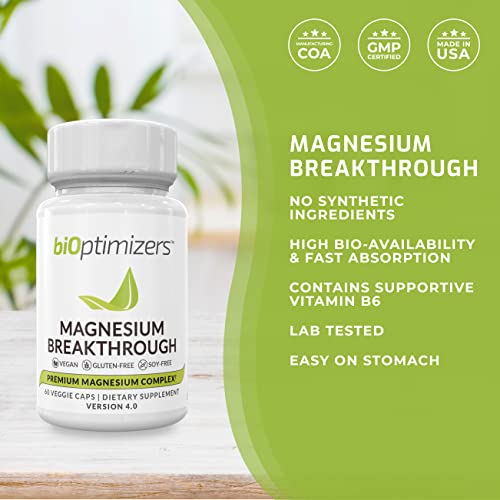 Foto 3 pulgar | Suplemento Bioptimizers Magnesium Breakthrough 4.0 60 Cápsulas - Venta Internacional.