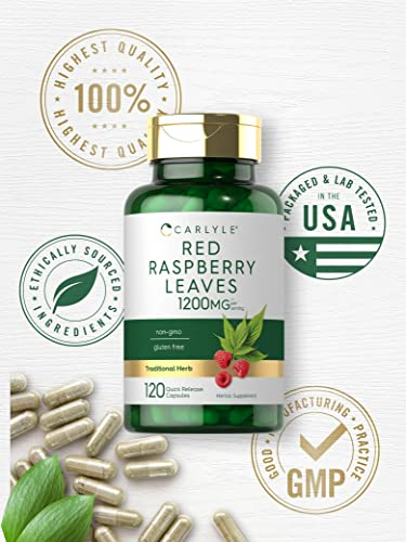 Foto 6 pulgar | Suplemento Carlyle Red Raspberry Leaf 1200 Mg 120 Cápsulas - Venta Internacional.