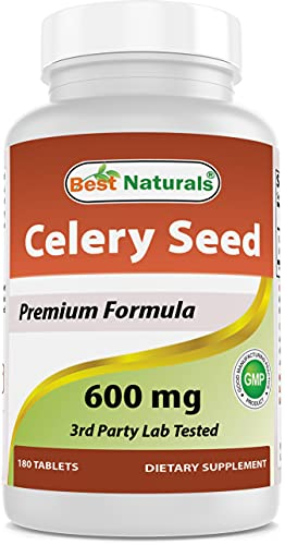 Tableta de Semillas de Apio Supplement Best Naturals 600 mg 180 Unidades - Venta Internacional