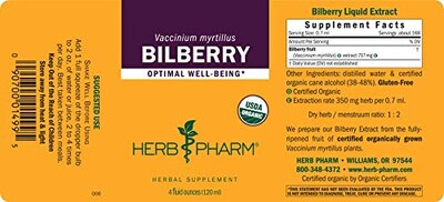 Foto 6 | Extracto Líquido Herb Pharm Bilberry Para Visión Ocular 120 Ml - Venta Internacional.