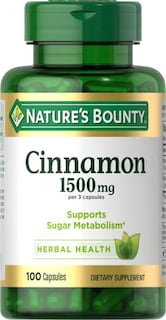 Foto 1 | Suplemento Nature's Bounty Cinnamon 1500 Mg Cápsulas 100 Unidades - Venta Internacional