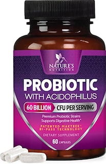 Foto 1 | Suplementos Probióticos Nature's Nutrition 60 Mil Millones De Cfu 60 C - Venta Internacional.