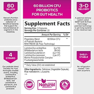 Foto 2 | Suplementos Probióticos Nature's Nutrition 60 Mil Millones De Cfu 60 C - Venta Internacional.