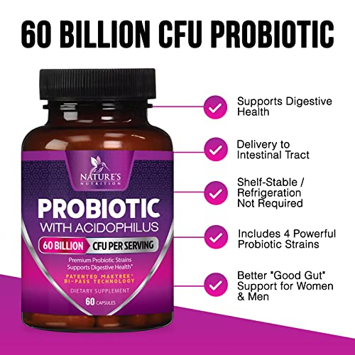 Foto 5 | Suplementos Probióticos Nature's Nutrition 60 Mil Millones De Cfu 60 C - Venta Internacional.