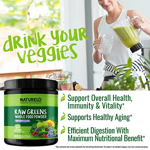 Foto 7 pulgar | Superalimento en Polvo Naturelo Verduras Crudas Bayas Silvestres 60 Porciones - Venta Internacional
