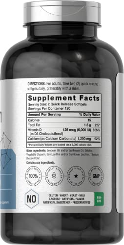 Foto 2 | Suplemento de Calcio Horbaach 1200 mg con 5000 UI de Vitamina D3 - Venta Internacional