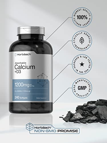 Foto 6 pulgar | Suplemento de Calcio Horbaach 1200 mg con 5000 UI de Vitamina D3 - Venta Internacional