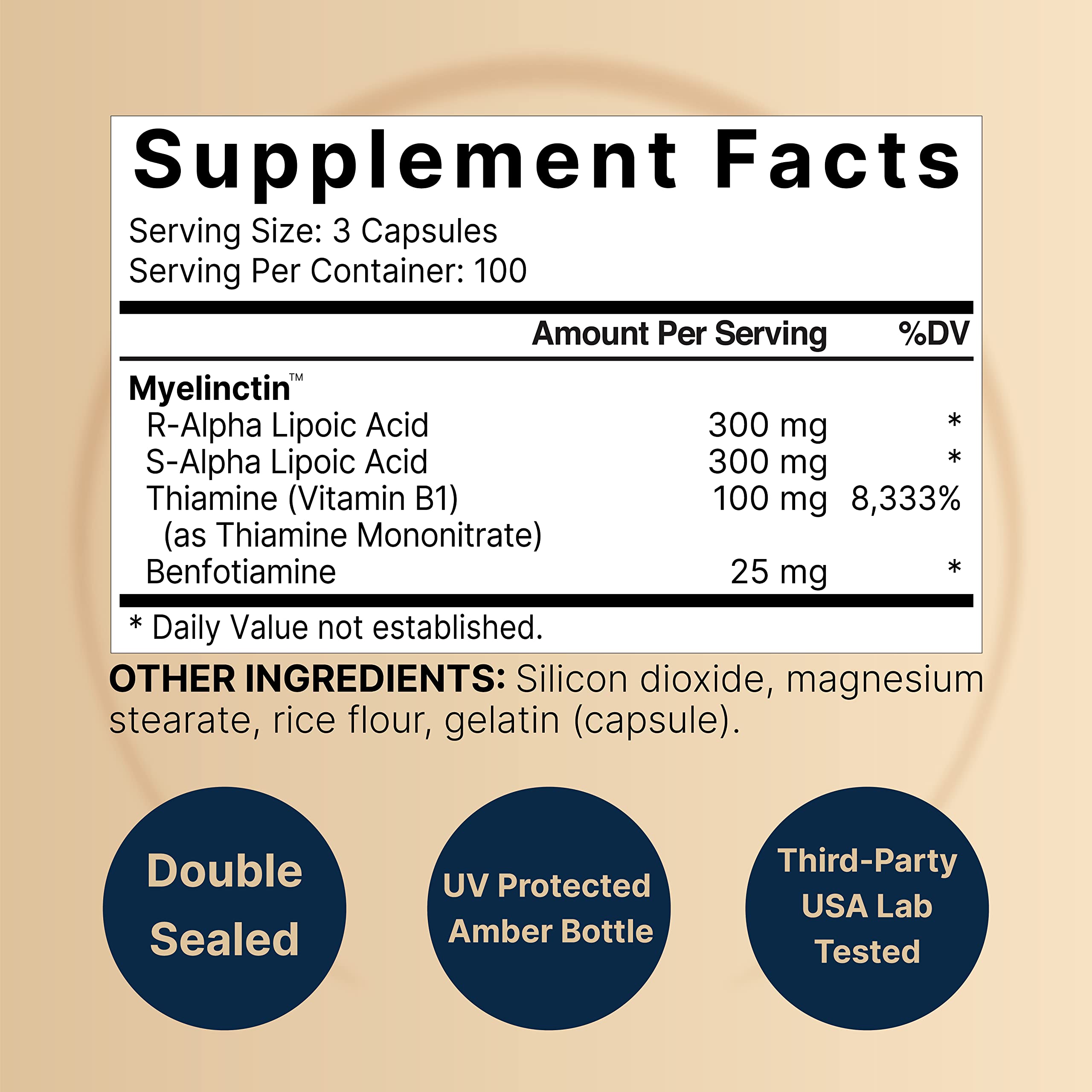 Foto 4 pulgar | Suplemento De Ácido Alfa Lipoico Naturebell 600 Mg 300 Cápsulas - Venta Internacional.