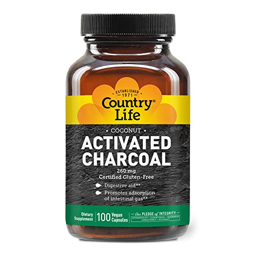 Suplemento de Carbón Activado Country Life 100 Cápsulas - Venta Internacional
