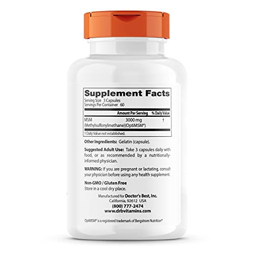 Foto 3 pulgar | Complemente Doctor's Best Msm Con Optimsm 1000 Mg 180 Cápsulas - Venta Internacional.