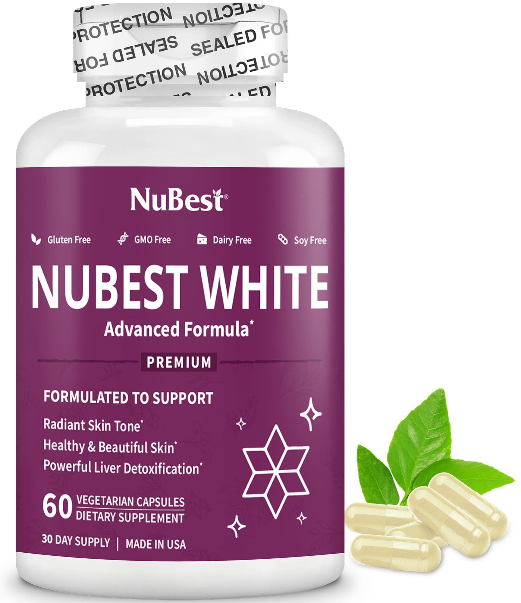 Foto 2 pulgar | Suplemento Nubest De 400 mg de Glutatión Blanco y Cardo Mariano - Venta Internacional