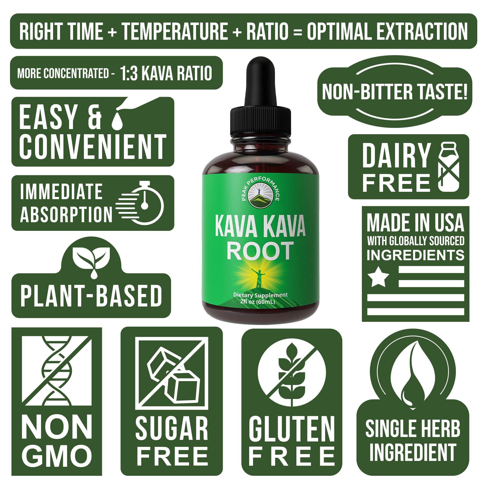 Foto 7 | Suplemento Peak Performance: Extracto De Raíz De Kava Y Kava En Gotas - Venta Internacional.