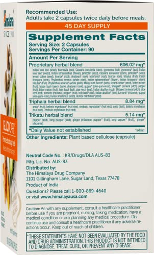 Foto 3 pulgar | Suplemento Himalaya Glucocare 626 Mg 180 Cápsulas - Venta Internacional