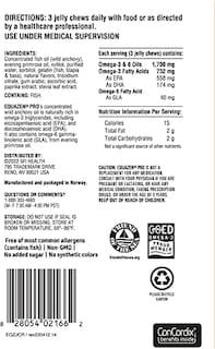 Foto 3 | Suplemento Equazen Pro Aceite De Pescado Apoyo Cerebral 45 Caramelos Masticables - Venta Internacional