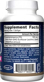 Foto 3 | Suplemento Jarrow Formulas Ps 100-30 Cápsulas Blandas De 100 Mg De Fosfato - Venta Internacional