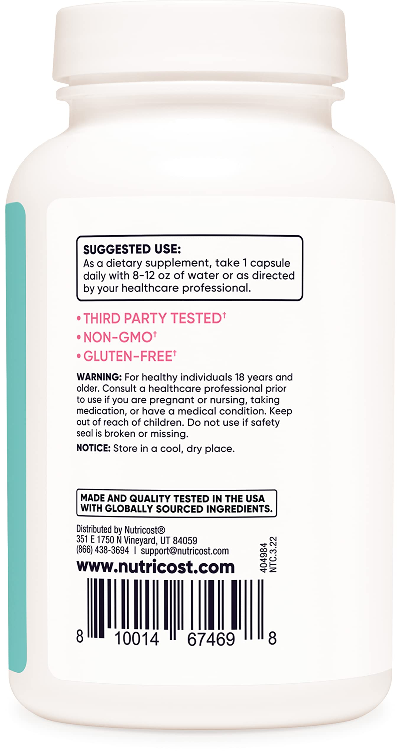 Foto 5 pulgar | Suplemento Nutricost Black Cohosh 660 Mg 120 Cápsulas Para Mujeres - Venta Internacional.