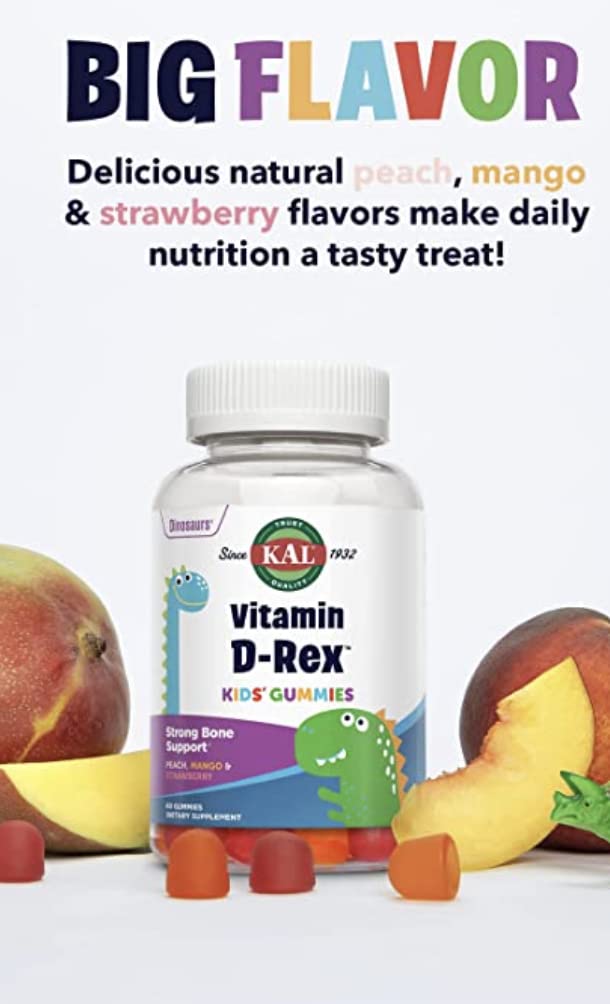 Foto 6 pulgar | Gomitas de Vitamina D Kal Vitamina D-Rex para Niños 25 MCG - Venta Internacional
