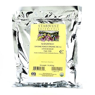 Foto 1 | Pimienta de Cayena en Polvo Starwest Botanicals Orgánica 1 kg 35.000 SHU - Venta Internacional