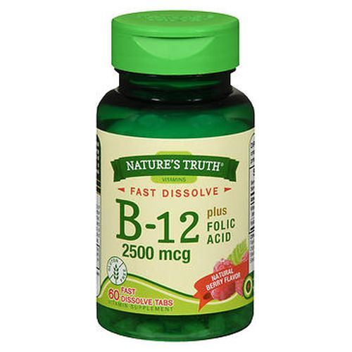 Foto 2 pulgar | Suplemento De Vitamina B-12 Y Ácido Fólico De Nature's Truth, 60 Tabletas - Venta Internacional.