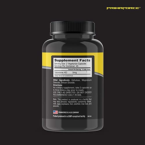 Foto 3 pulgar | Suplemento Primaforce Yohimbina Hcl 2,5 Mg 90 Cápsulas - Venta Internacional.