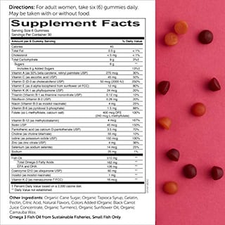 Foto 2 | Fórmula Gummy Vitamins Smartypants Para Mujer Con Omega 3, 120 Unidades - Venta Internacional.