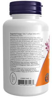 Foto 3 | Suplemento Now: Ubiquinol, 100 Mg, Alta Biodisponibilidad, 120 G - Venta Internacional.
