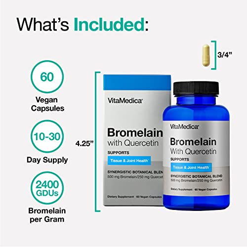Foto 7 pulgar | Suplemento De Bromelina De Vitamina Dica Con Quercetina 60 Unidades - Venta Internacional.