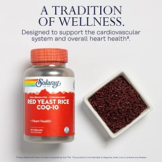 Foto 3 | Suplemento Solaray De Arroz De Levadura Roja Con Coq-10 Y Niacina Sin Rubor - Venta Internacional.