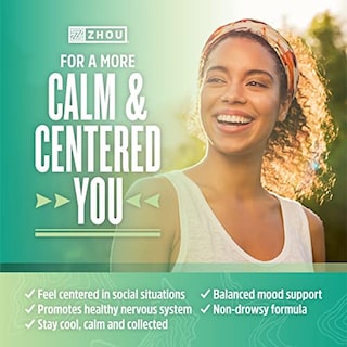 Foto 3 | Suplemento Zhou Calm Now Soothing Support, 60 Cápsulas Vegetales - Venta Internacional.