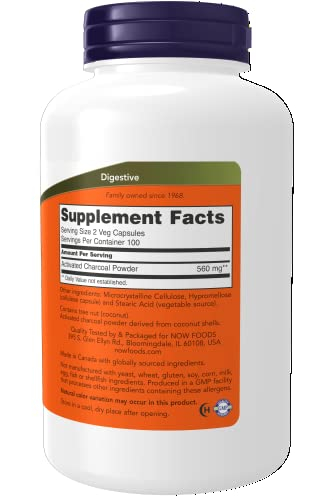 Foto 3 pulgar | Carbón Activado Supplement Now, 200 Cápsulas Vegetales - Venta Internacional.