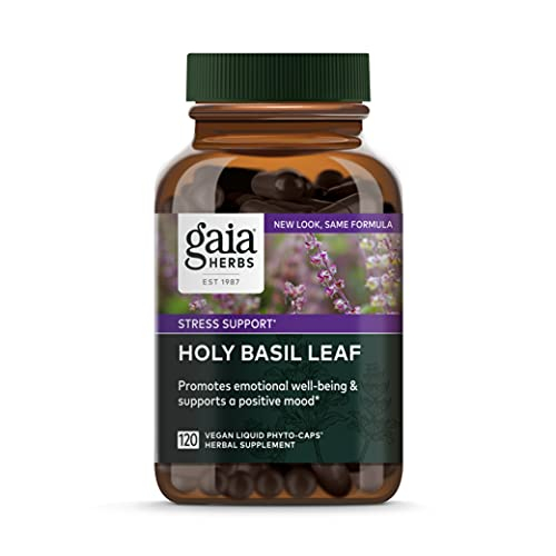Foto 2 pulgar | Suplemento Gaia Herbs Holy Basil Leaf 120 Cápsulas Veganas - Venta Internacional.