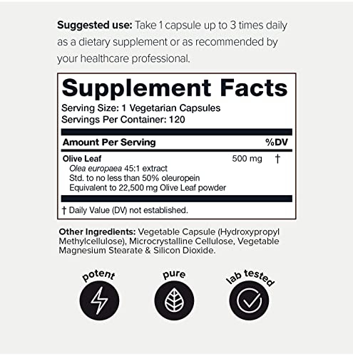 Foto 3 pulgar | Suplemento Toniiq De Extracto De Hoja De Olivo, 22,5 G, 45 Veces Concentrado - Venta Internacional.
