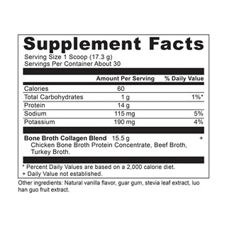Foto 2 | Suplemento: Caldo De Huesos De Colágeno Y Vainilla De Ancient Nutrition 500 - Venta Internacional.