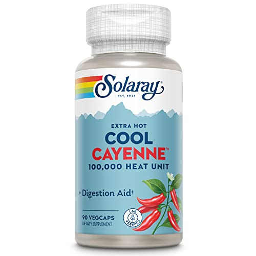 Foto 2 pulgar | Suplemento Solaray Extra Hot Cool Cayenne 100,000 Hu 90 Vegc - Venta Internacional.