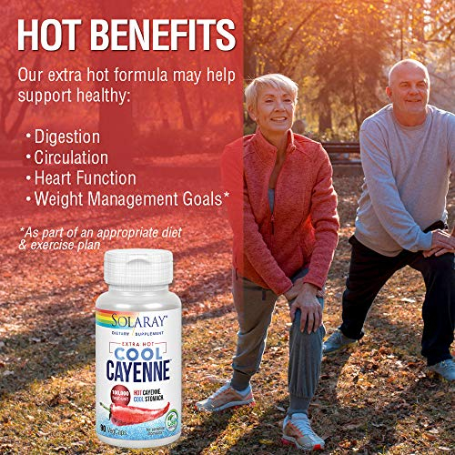 Foto 5 pulgar | Suplemento Solaray Extra Hot Cool Cayenne 100,000 Hu 90 Vegc - Venta Internacional.