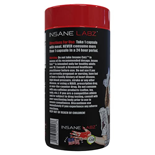 Foto 3 pulgar | Suplemento Insane Labz Insane Cutz Intense Fat Burner 45 Cápsulas - Venta Internacional.