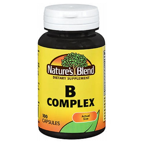 Suplemento Nature's Blend B Complex Cápsulas 100 Cápsulas X2 - Venta Internacional.