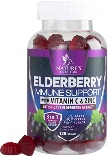Foto 2 pulgar | Gomitas Nature's Nutrition Immune Support 120 Con Saúco - Venta Internacional.