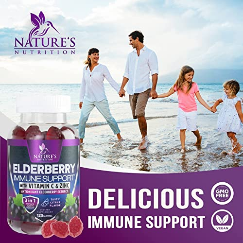Foto 6 pulgar | Gomitas Nature's Nutrition Immune Support 120 Con Saúco - Venta Internacional.