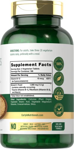 Foto 3 pulgar | Complemente Las Tabletas De Levadura De Cerveza Carlyle De 1500 Mg Con Vitamina  - Venta Internacional.