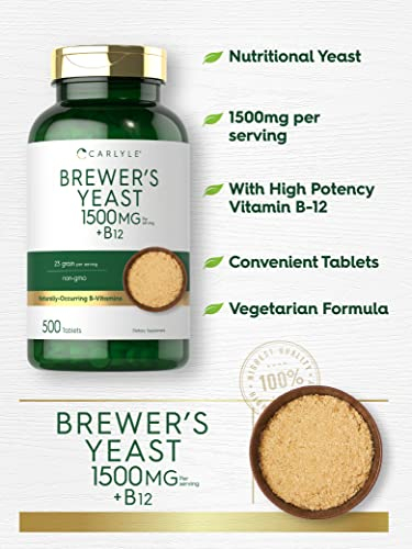 Foto 4 pulgar | Complemente Las Tabletas De Levadura De Cerveza Carlyle De 1500 Mg Con Vitamina  - Venta Internacional.