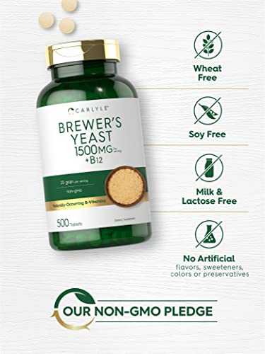 Foto 4 | Complemente Las Tabletas De Levadura De Cerveza Carlyle De 1500 Mg Con Vitamina  - Venta Internacional.