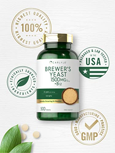 Foto 6 pulgar | Complemente Las Tabletas De Levadura De Cerveza Carlyle De 1500 Mg Con Vitamina  - Venta Internacional.