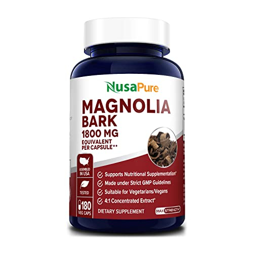 Foto 2 pulgar | Suplemento Nusapure Magnolia Bark 1800 Mg 180 Cápsulas Vegetarianas - Venta Internacional.
