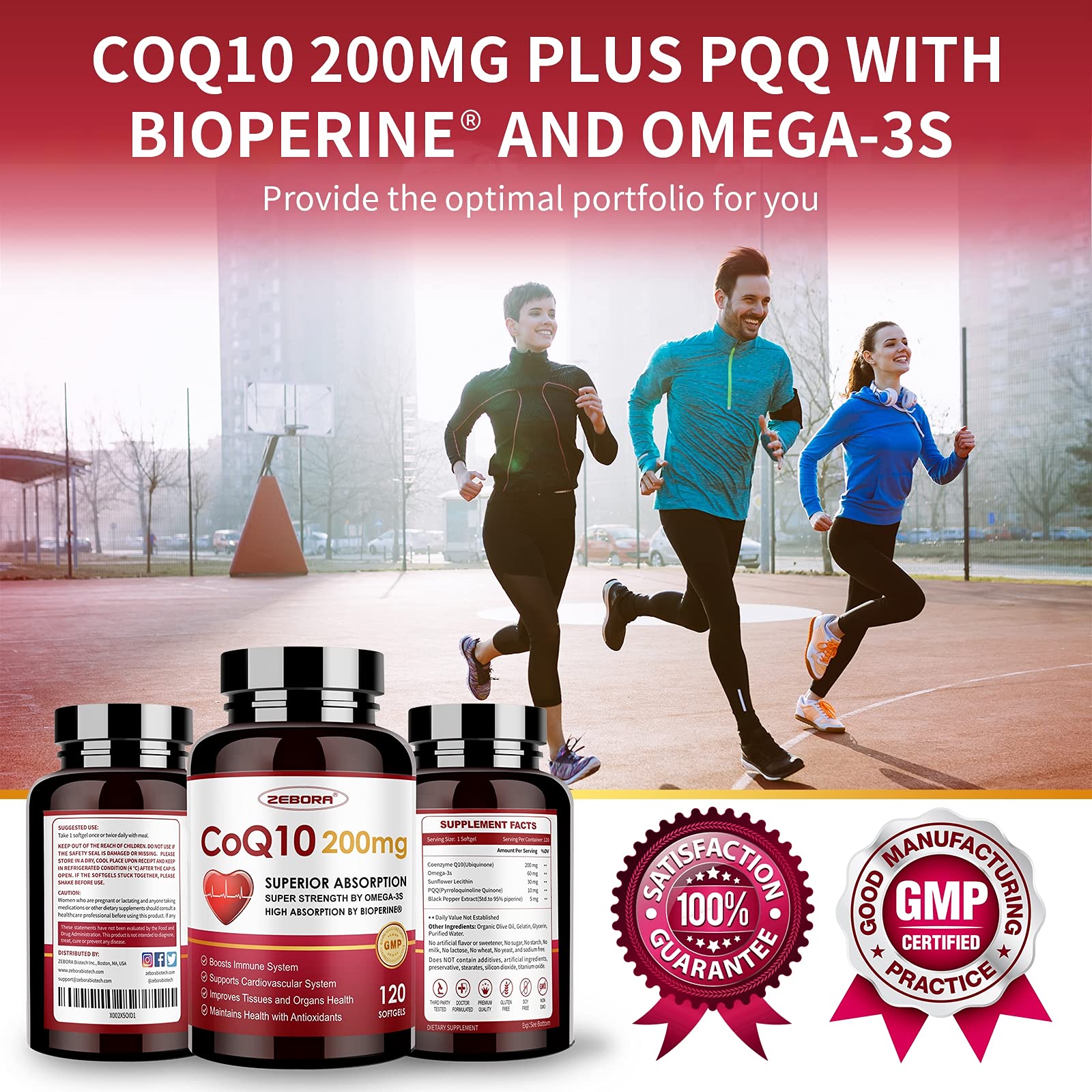 Foto 7 | Suplemento De Cápsulas Blandas Zebora Coq10-200 Mg Con Pqq, Bioperine Y O - Venta Internacional.